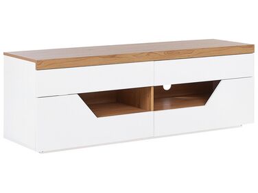 Meuble TV CHEVAL Marron/blanc
