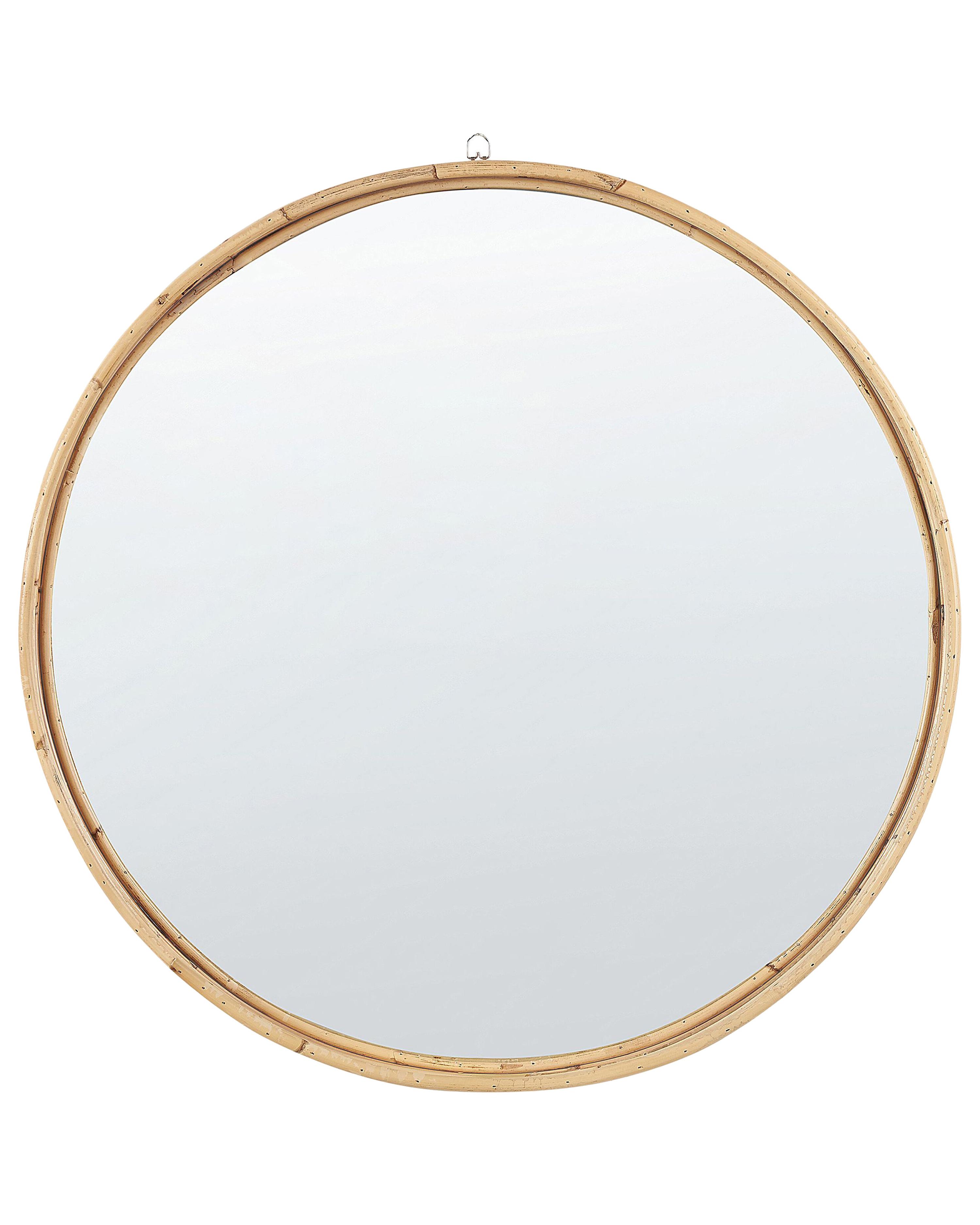 Miroir BARUNG 60 cm 60 cm Rotin Naturel Beige
