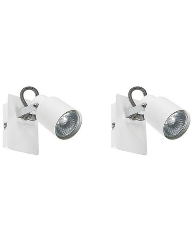 Lot de 2 spots BONTE Réglable Métal Blanc