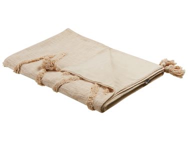 Plaid MORBI Katoen 130 x 180 cm Beige