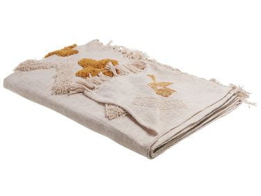 Plaid ADONI Katoen 130 x 180 cm Beige
