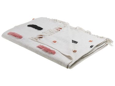 Couverture ALAPPUZHA Coton 130 x 180 cm Blanc