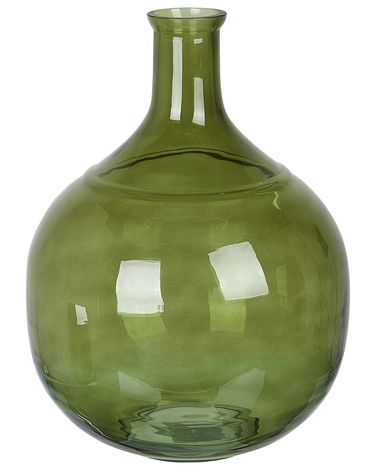 Bloemenvaas ACHAAR Glas 34 cm Olijfgroen