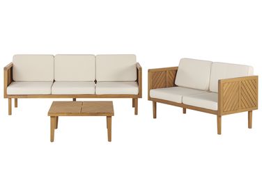 Loungeset met tafel 5-zits BARATTI Acaciahout Bruin