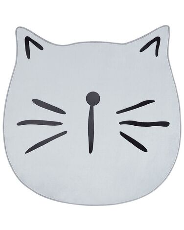 Kids Rug KITTY Grey ø 100 cm