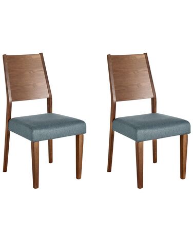 Lot de 2 chaises de salle à manger ELMIRA Bois Gris