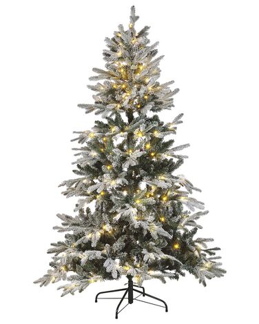 Besneeuwde kunstkerstboom LED MIETTE 180 cm Wit