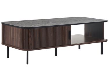 Salontafel JOSE Donkerbruin met opbergruimte