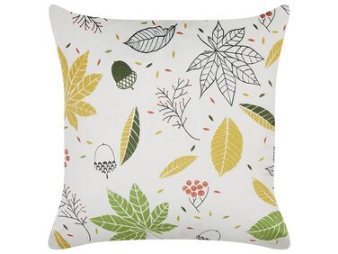 Sierkussen MULLEIN Fluweel 45 x 45 cm Meerkleurig bladpatroon
