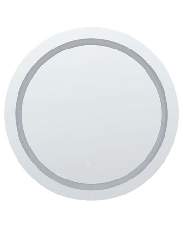Miroir de salle de bain LED COURSEULLES 79 cm 79 cm Argenté