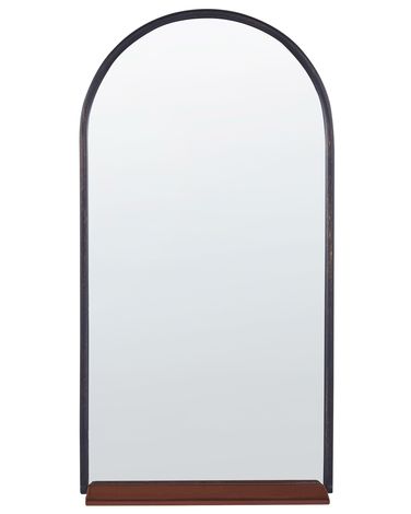 Miroir mural avec étagère DOMME 40 cm 67 cm Métal Noir