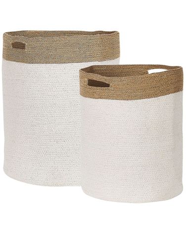 Set van 2 manden KARDH Katoen Wit