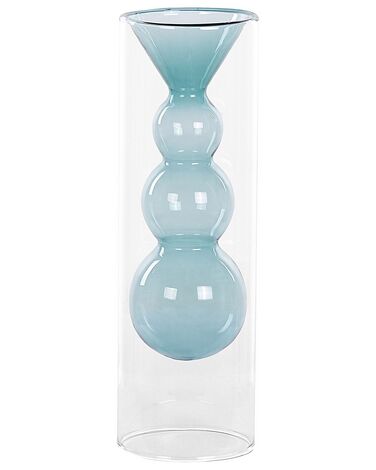Flower Vase KALOCHI Glass 27 cm Turquoise