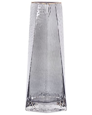 Flower Vase LILAIA Glass 27 cm Grey