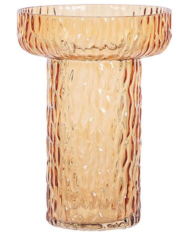 Flower Vase PLATANIA Glass 20 cm Orange