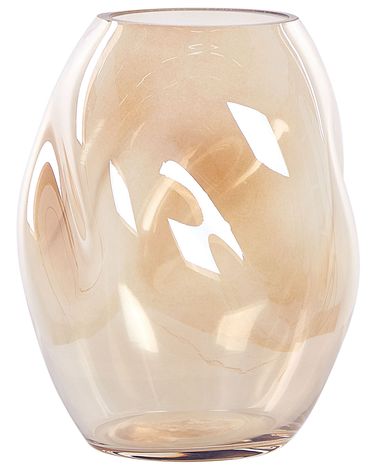 Flower Vase GERAKINI Glass 20 cm Orange