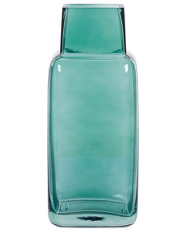 Flower Vase MERBAKA Glass 26 cm Emerald Green
