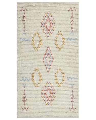Vloerkleed BETTIAH Beige 80 x 150 cm Katoen
