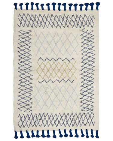 Vloerkleed ERZINCAN Beige 160 x 230 cm Katoen