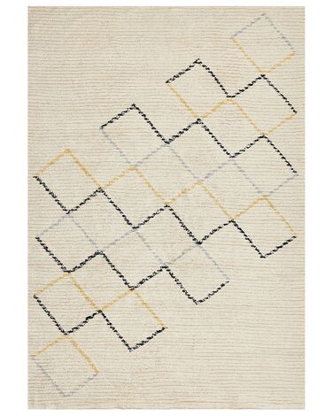 Vloerkleed TEZPUR Beige 160 x 230 cm Katoen
