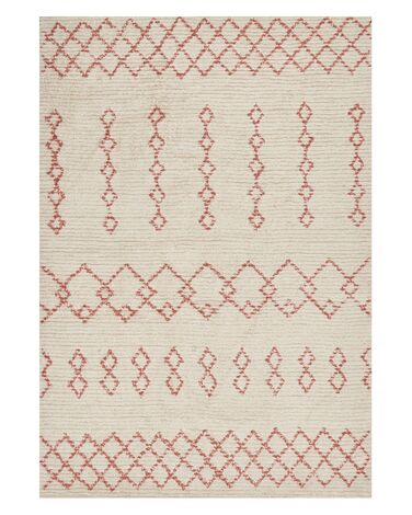 Vloerkleed BUXAR Beige 140 x 200 cm Katoen