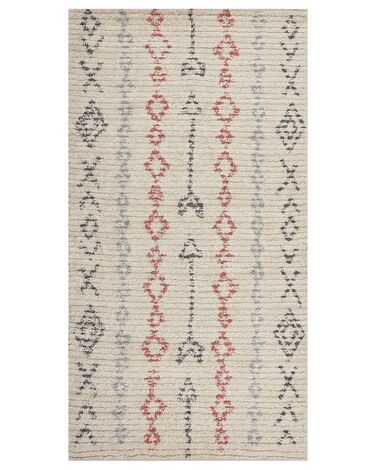 Vloerkleed DISPUR Beige 80 x 150 cm Katoen