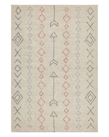 Vloerkleed DISPUR Beige 140 x 200 cm Katoen
