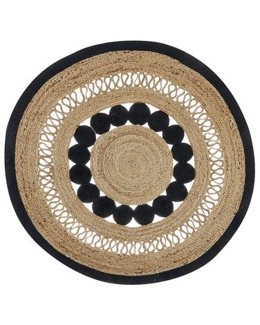 Rug YOZGAT Beige ø 120 cm Jute