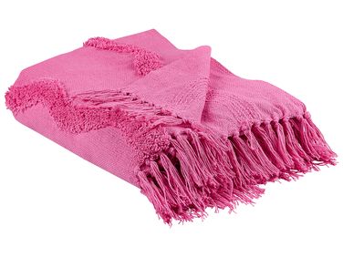 Couverture KHARI Coton 125 x 150 cm Rose