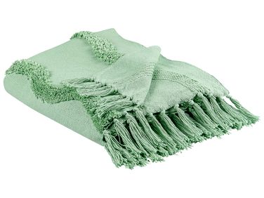Couverture KHARI Coton 125 x 150 cm Vert clair