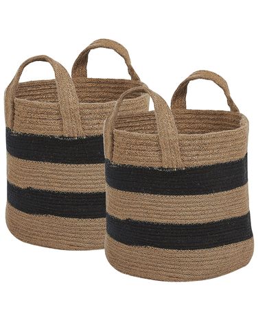 Set van 2 manden GEREDE Jute Natuurlijk