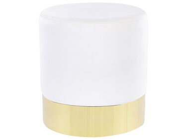Pouf SOPHIA Velours Blanc