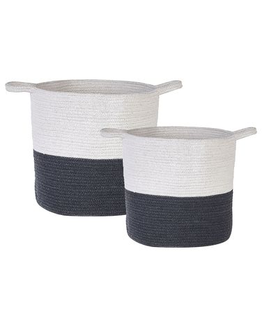 Set van 2 manden PAZHA Katoen Zwart