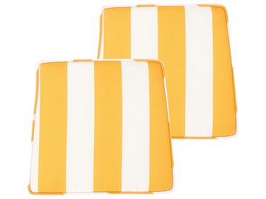 Lot de 2 coussins pour chaises de jardin TERNI 37 x 34 cm Jaune