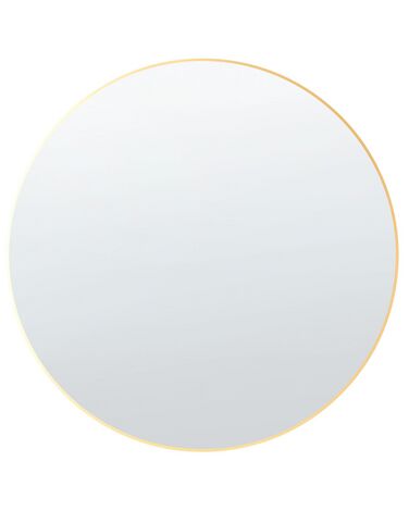 Miroir ANNEMASSE 80 cm 80 cm Métal Doré