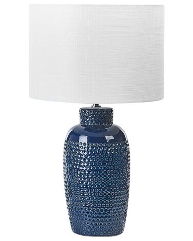 Lampe à poser PERLIS Céramique Bleu marine