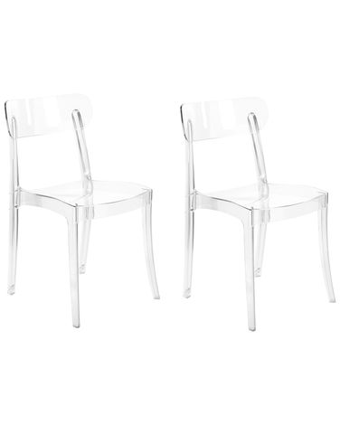 Lot de 2 chaises de salle à manger COVINGTON Transparent