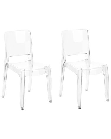 Lot de 2 chaises de salle à manger WESTBRIDGE Transparent