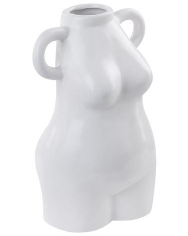 Flower Vase AIGIO Ceramic 25 cm White