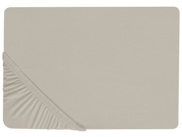 Hoeslaken JANBU Katoen 90 x 200 cm Taupe