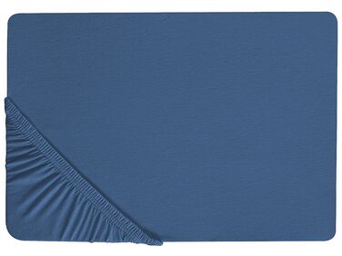 Hoeslaken JANBU Katoen 160 x 200 cm Marineblauw