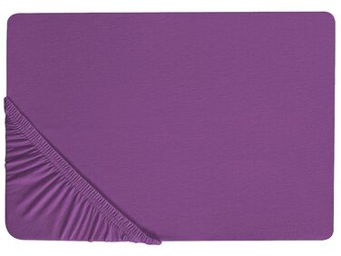 Hoeslaken JANBU Katoen 90 x 200 cm Paars
