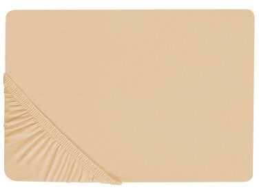 Hoeslaken JANBU Katoen 160 x 200 cm Zandbeige