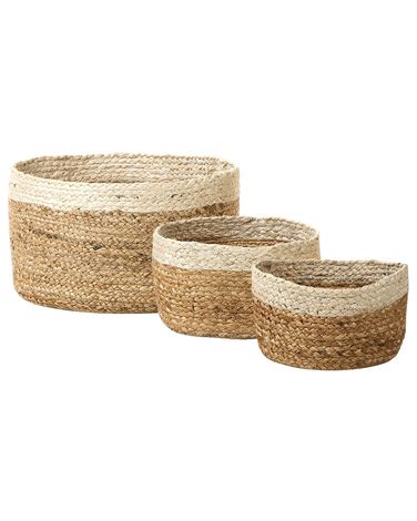 Lot de 3 paniers TAJORI Jute Naturel