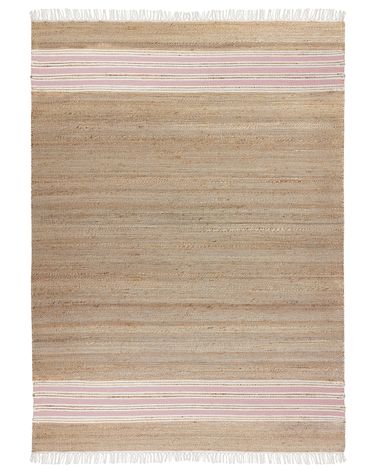 Rug MIRZA Pastel Pink 160 x 230 cm Jute