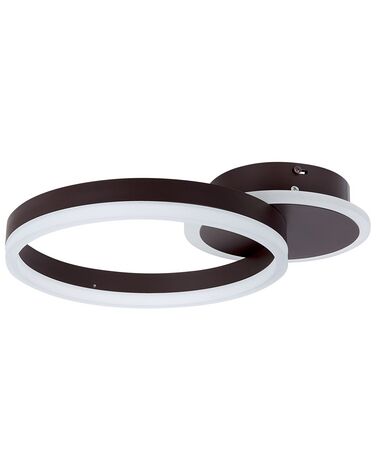 Plafonnier à LED GLYDE Métal Marron foncé
