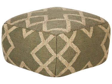 Pouffe GOPI Jute Green