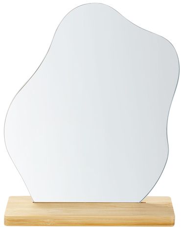 Miroir sur pied LOZERE 19 cm 22 cm Bambou Marron clair