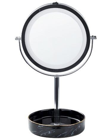 Miroir de table LED SAVOIE Noir/argenté