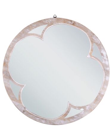 Miroir MONCLOVA 60 cm 60 cm Bois de sapin Marron clair